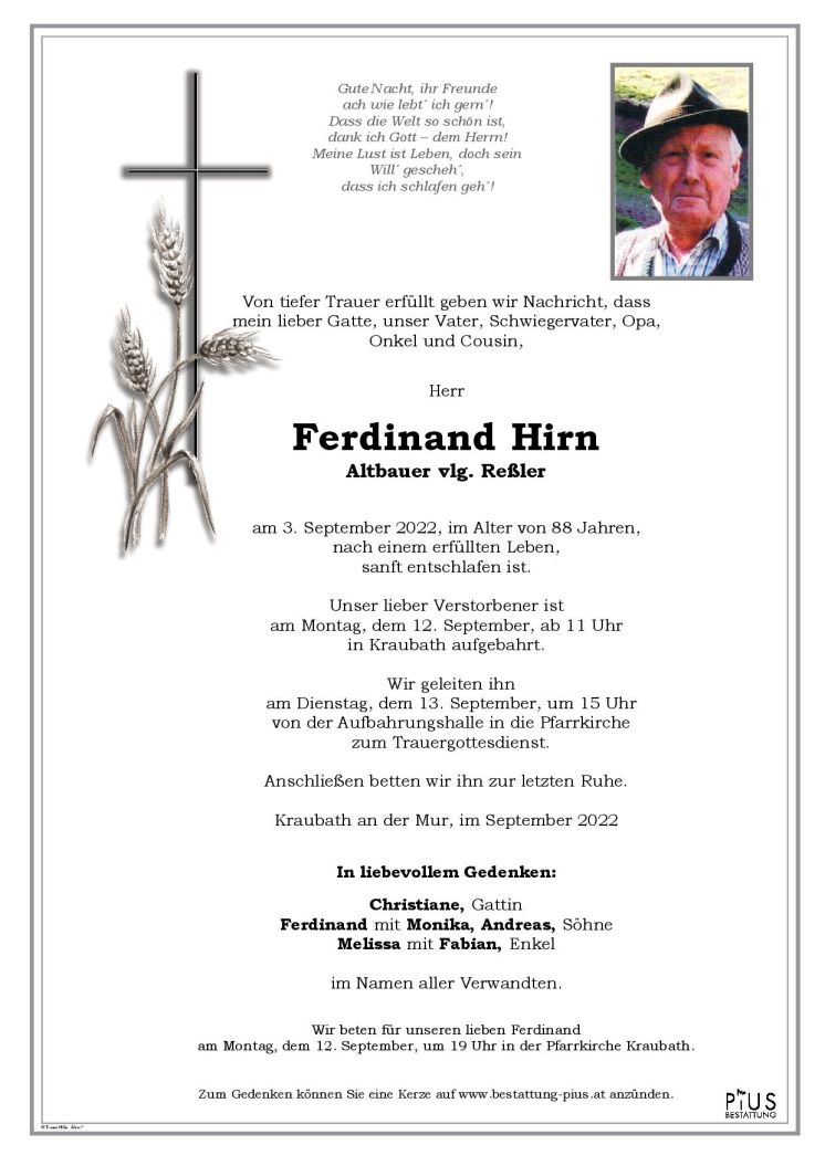 Hr. Ferdinand Hirn