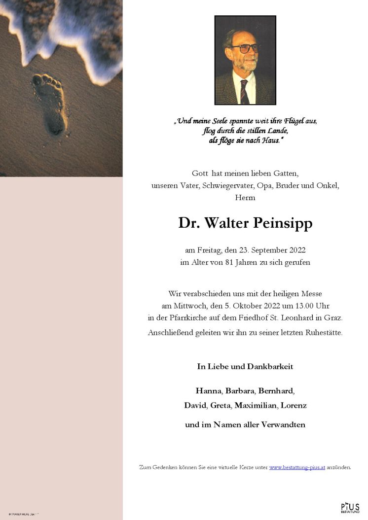 Hr. Dr. Walter Peinsipp