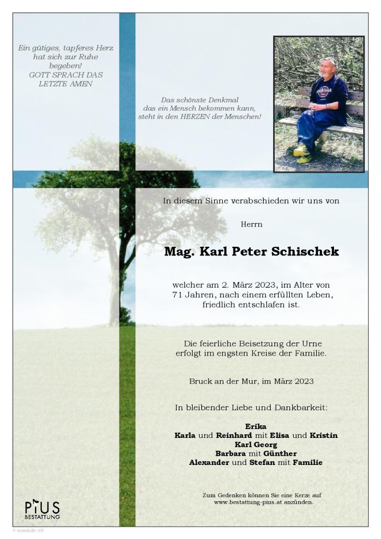 Hr. Mag. Karl Peter Schischek