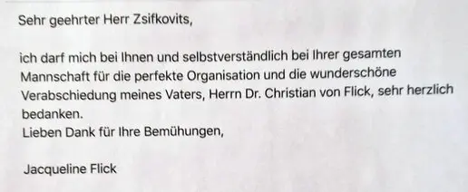 Oius Bestattunge- die Kundenpost