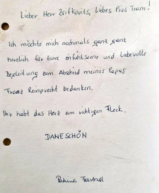 Oius Bestattunge- die Kundenpost