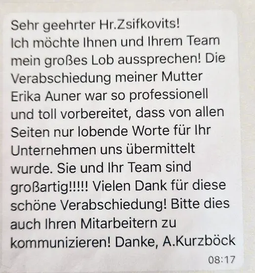 Oius Bestattunge- die Kundenpost